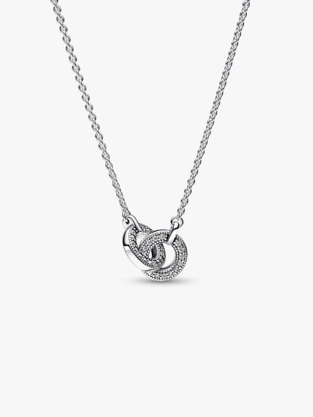 Pandora Signature Intertwined Pavé Pendant Necklace